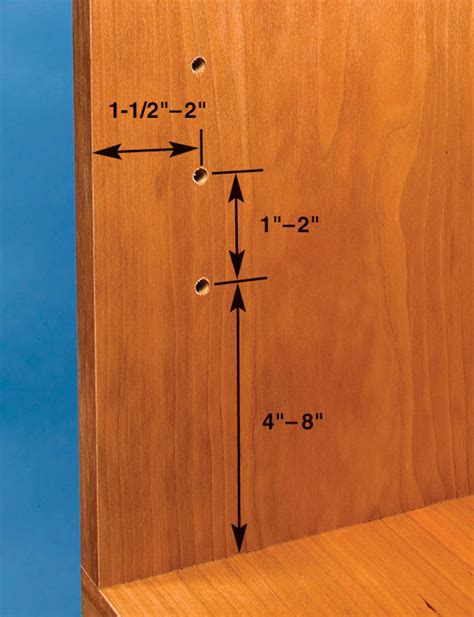 shelf support holes in cabinets